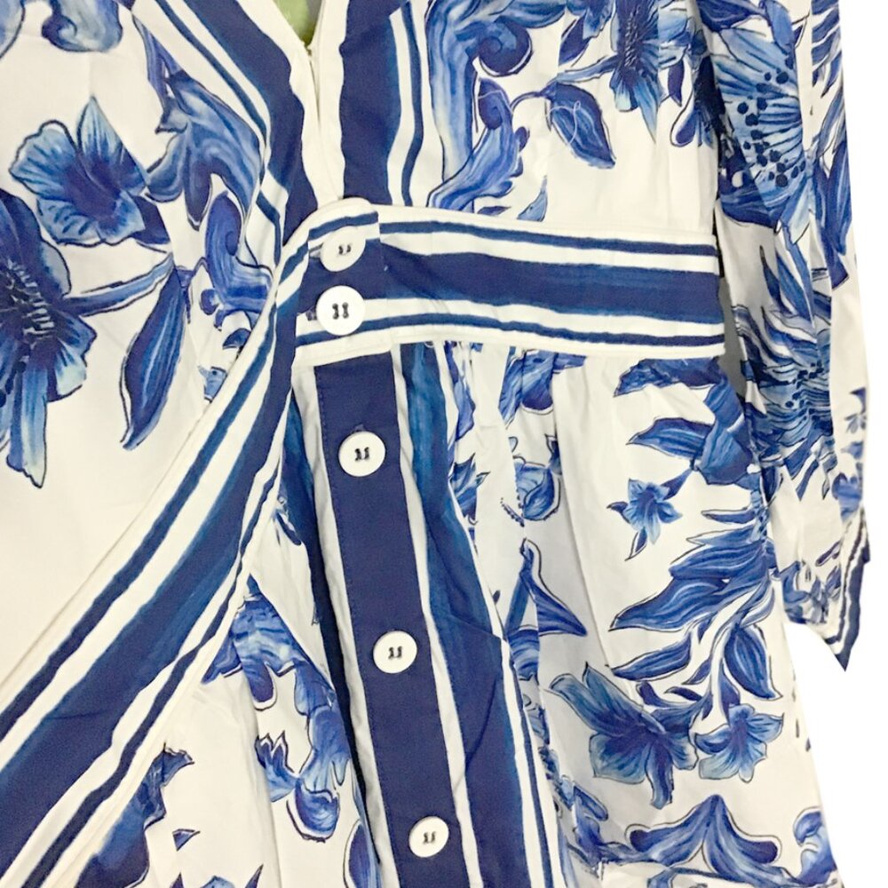 Farm Rio Off-White Garden Tiles Mini Dress - Picture 8 of 16